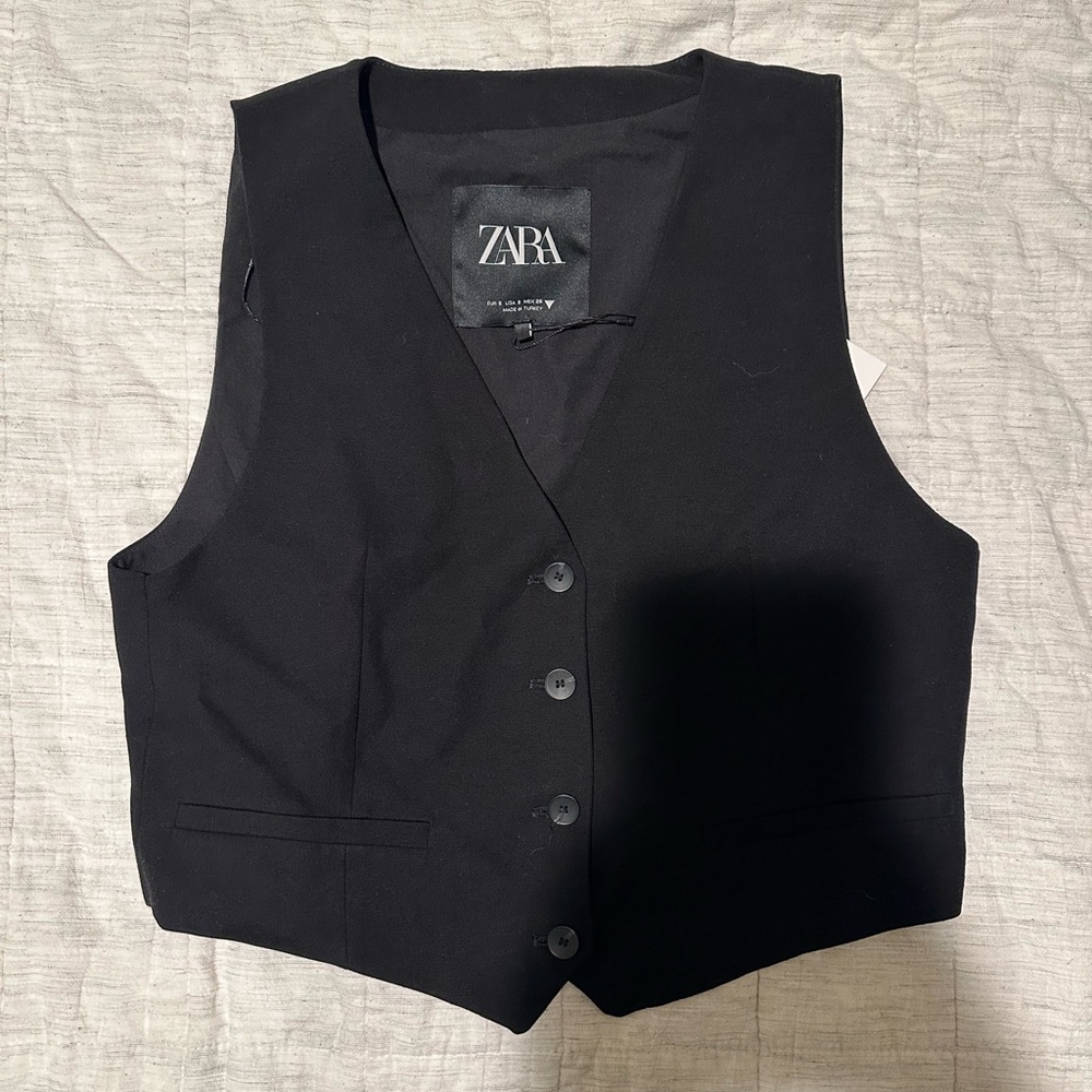 Zara Elegant Black Vest
